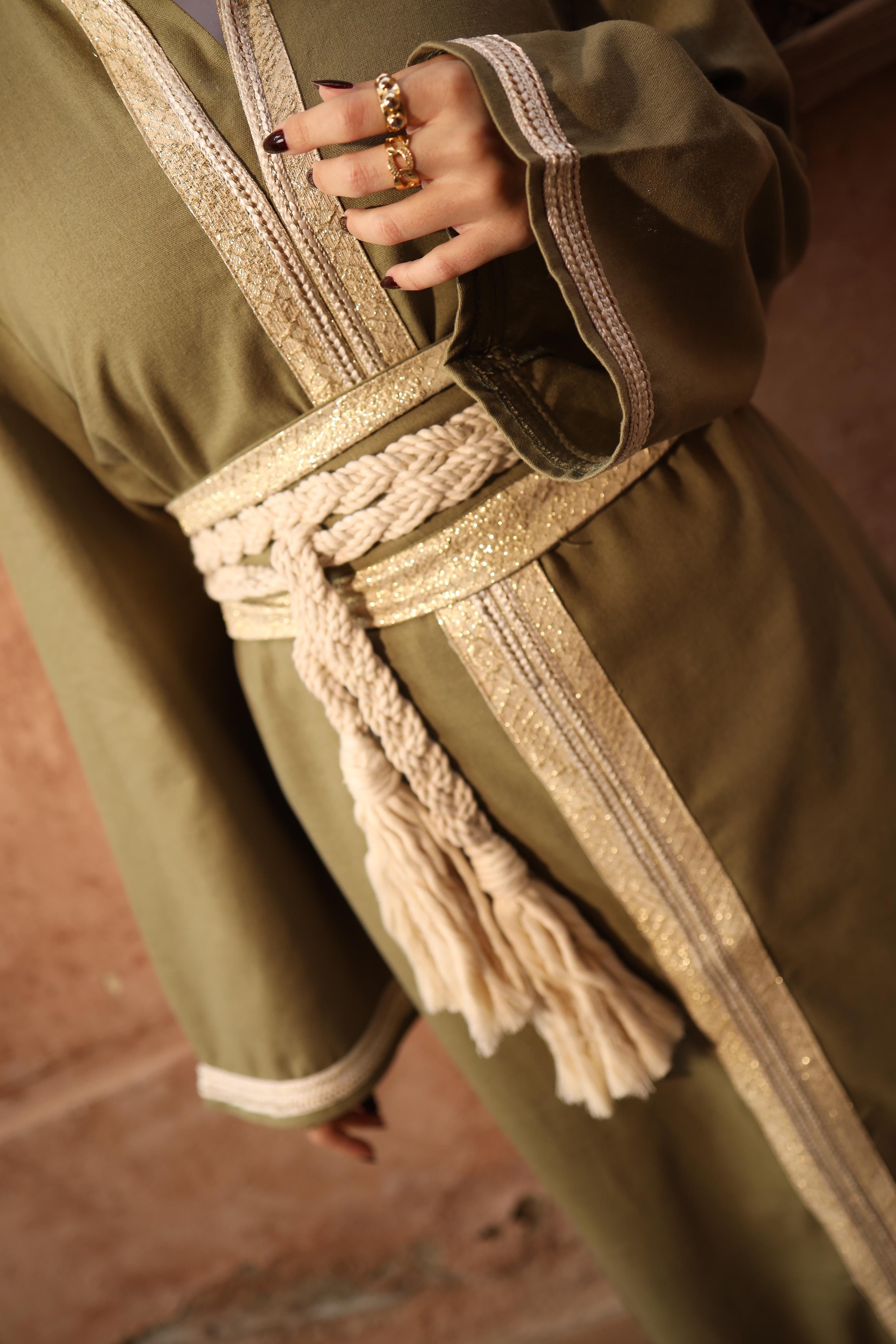 Olive Moroccan Abaya