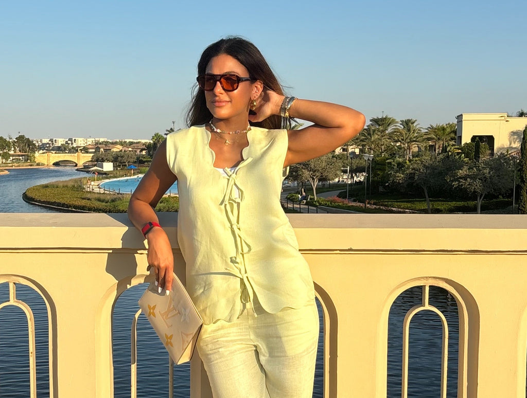 Butter Yellow Wave Vest Only