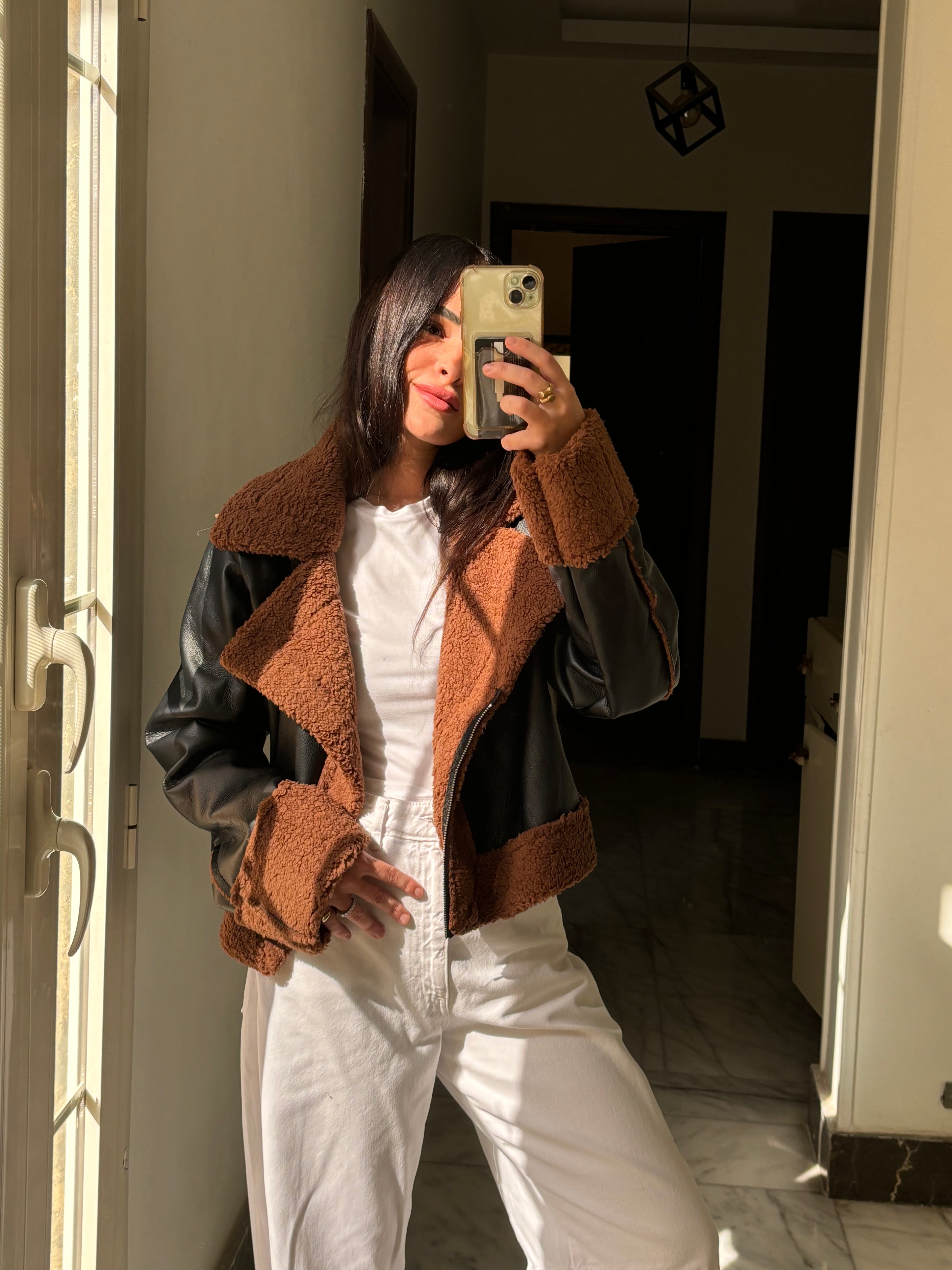 Espresso Shearling Jacket