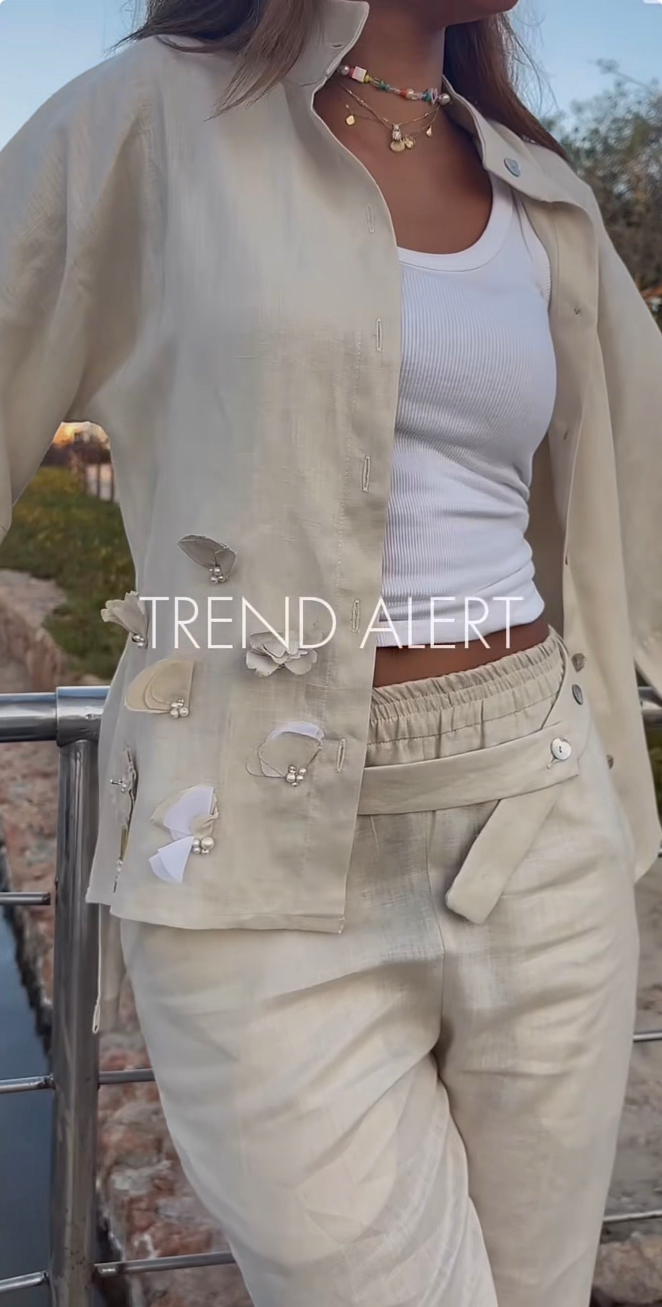 Beige Roses Kimono Only