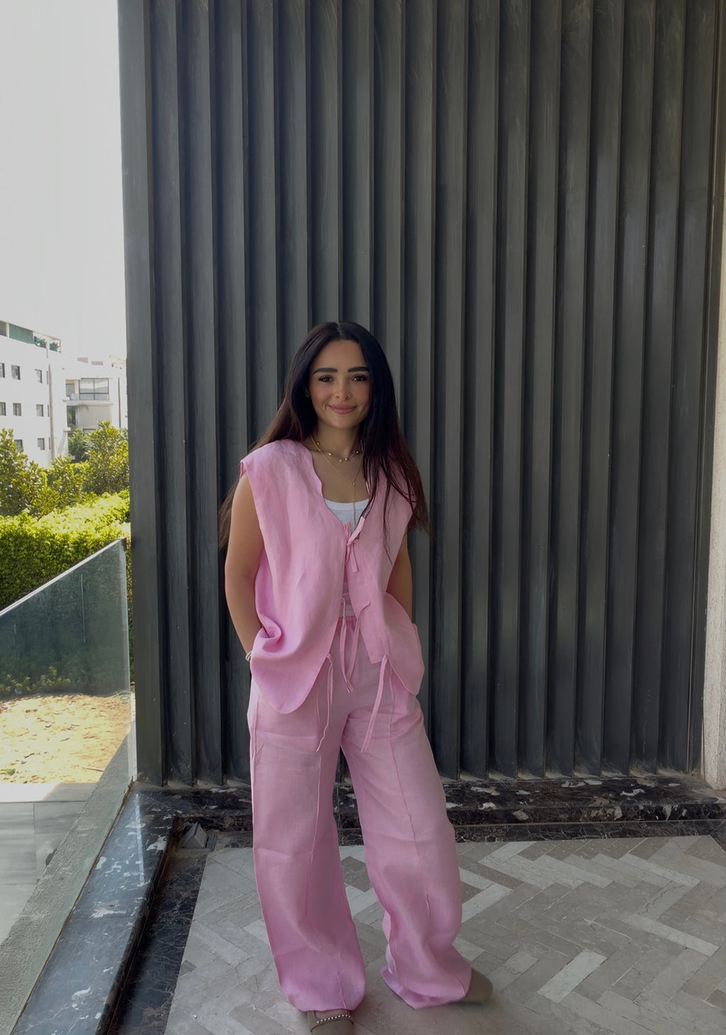 Soft Pink Wave Full Set (Sleeveless)