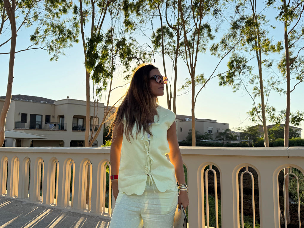 Butter Yellow Wave Vest Only