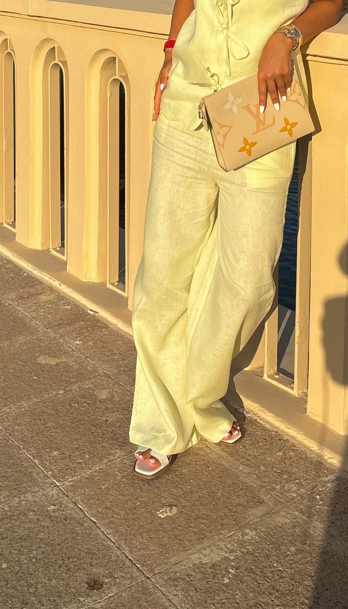 Butter Yellow Linen Pants only