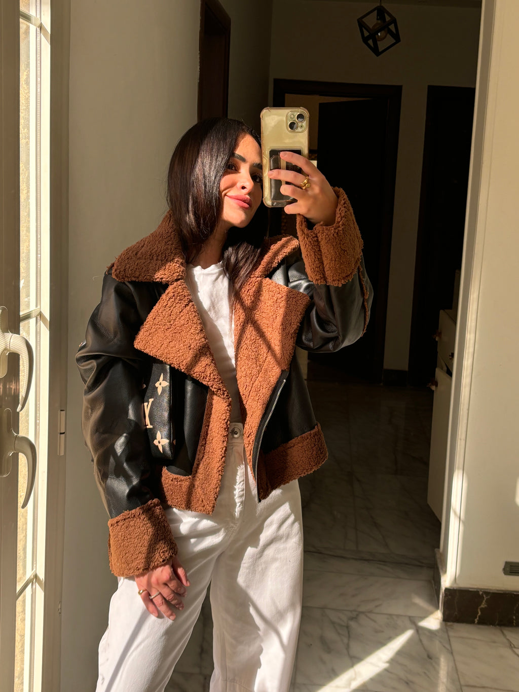 Espresso Shearling Jacket