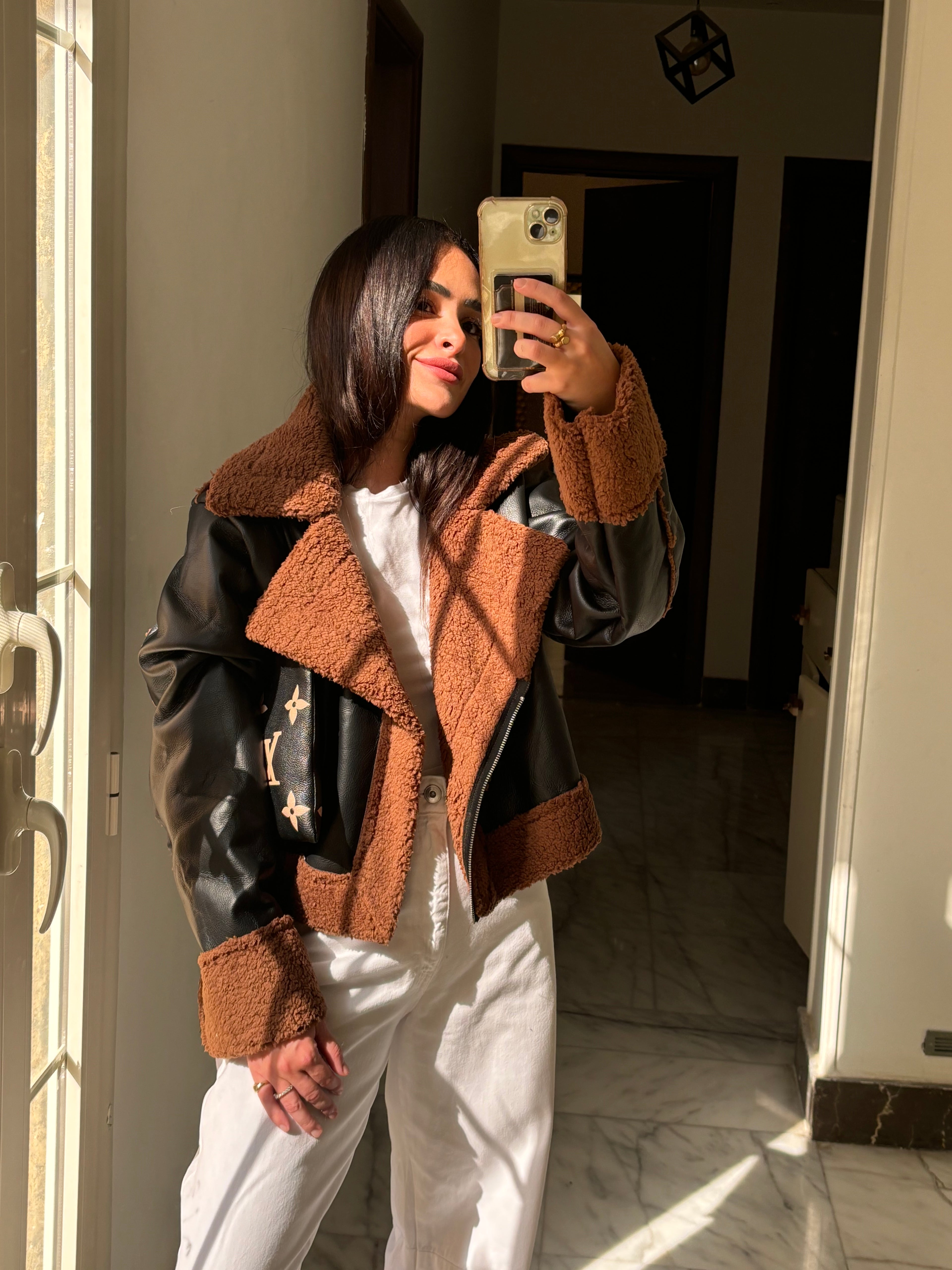 Espresso Shearling Jacket