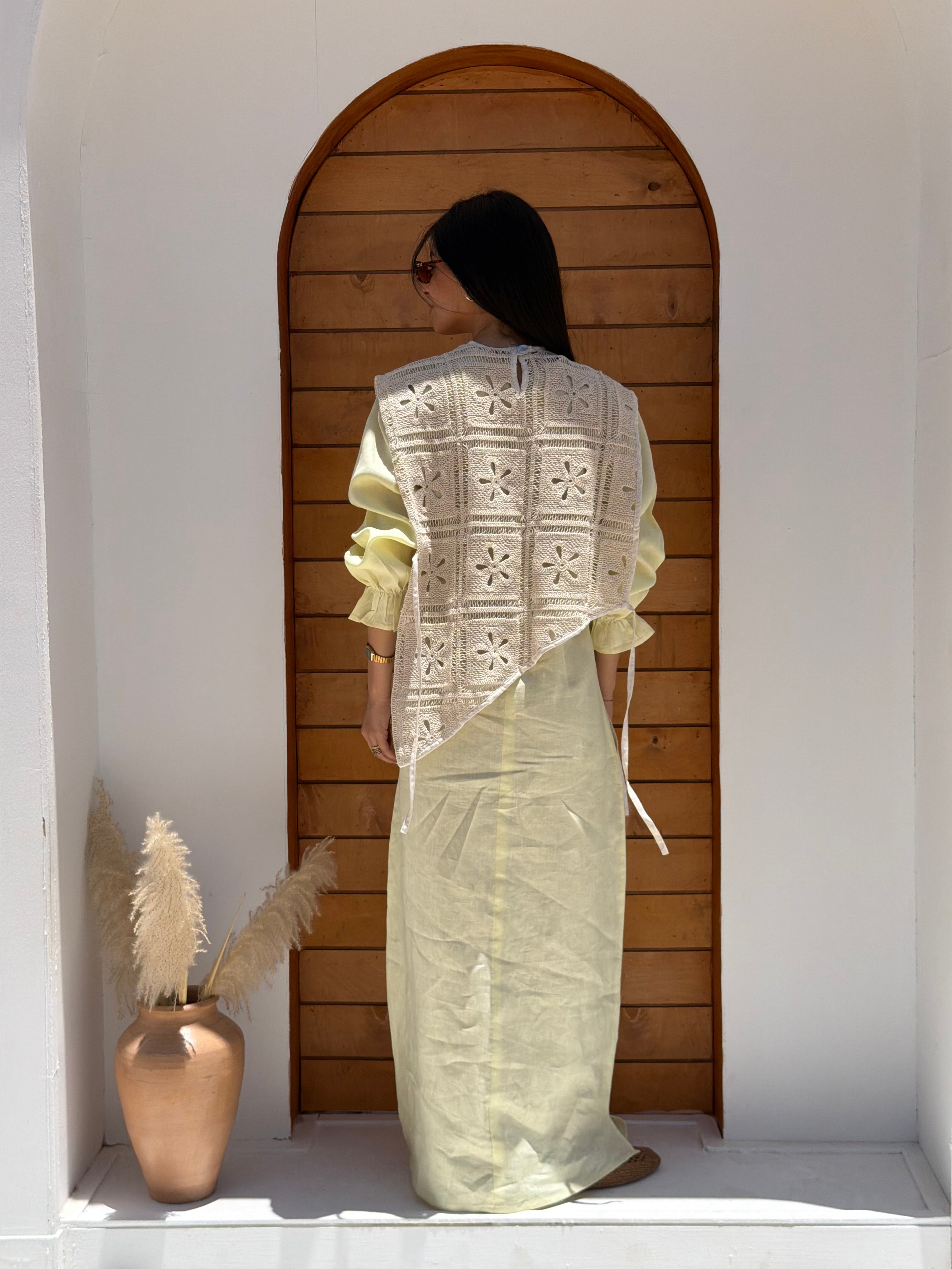 The Aurelia Dress in Butter Yellow