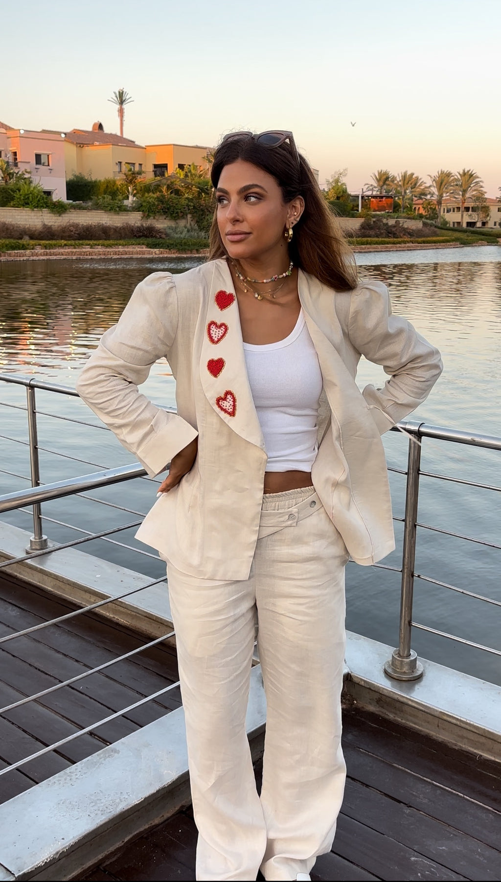 Hearts Wrap Blouse