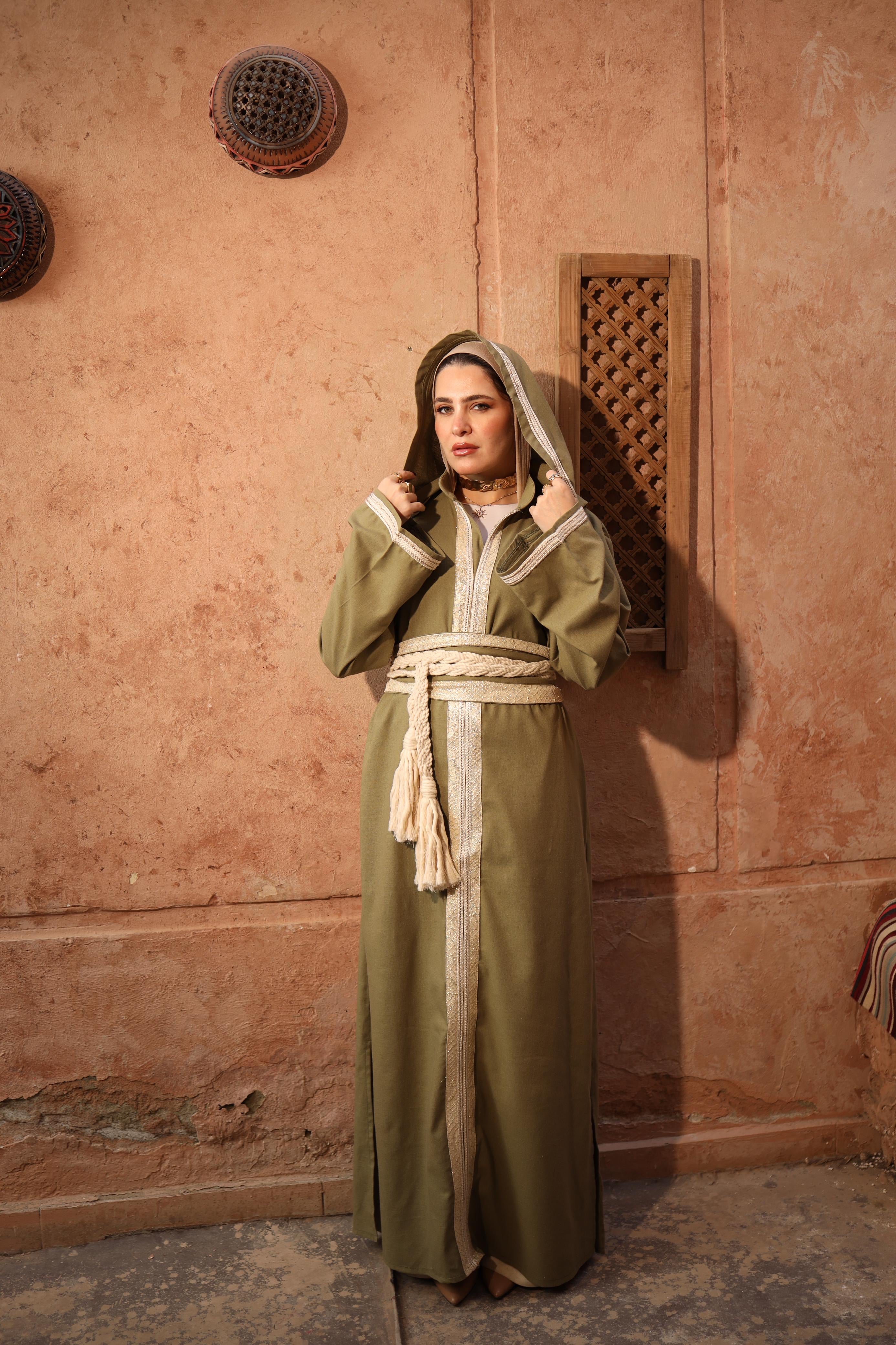 Olive Moroccan Abaya