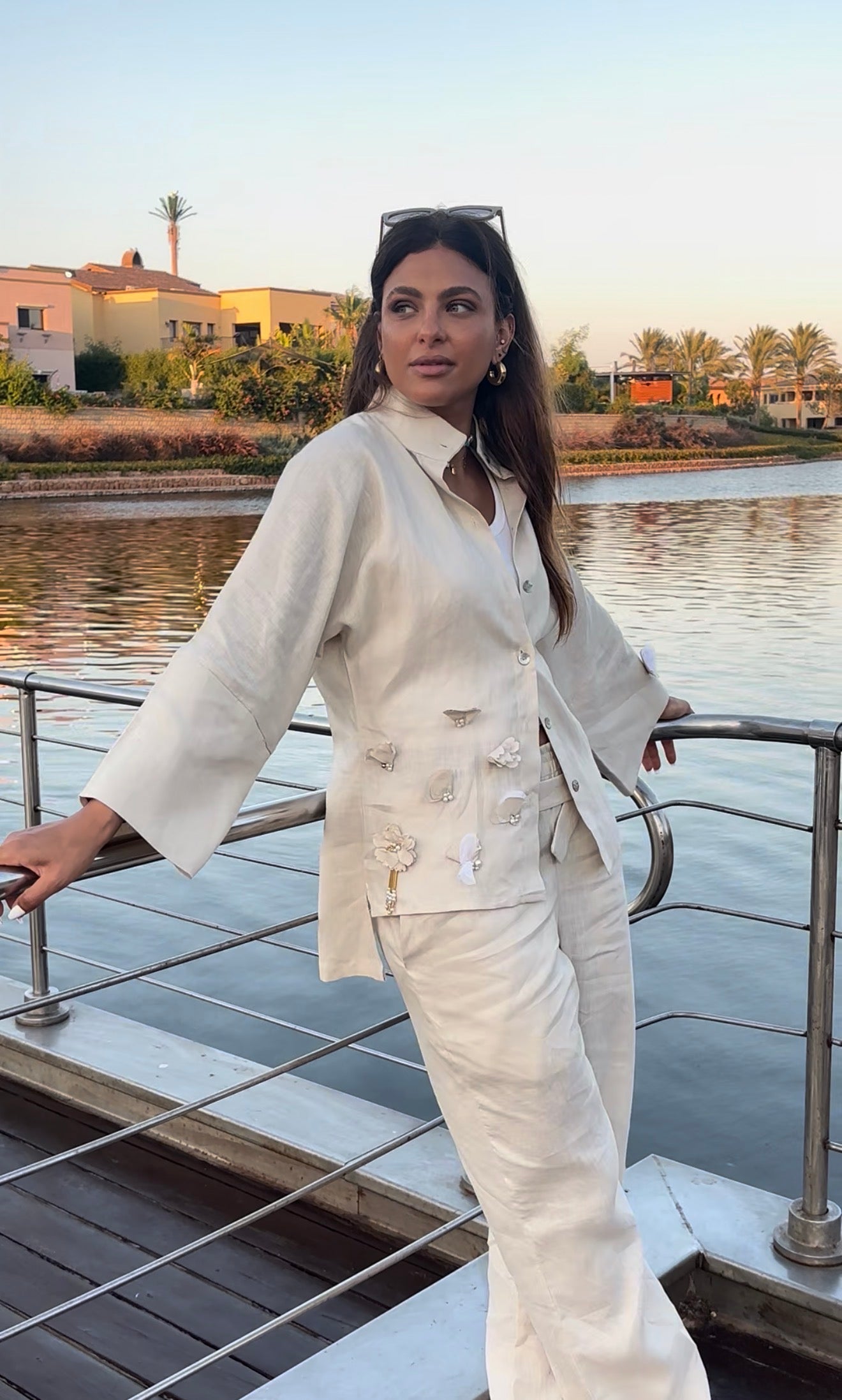 Beige Roses Kimono Only