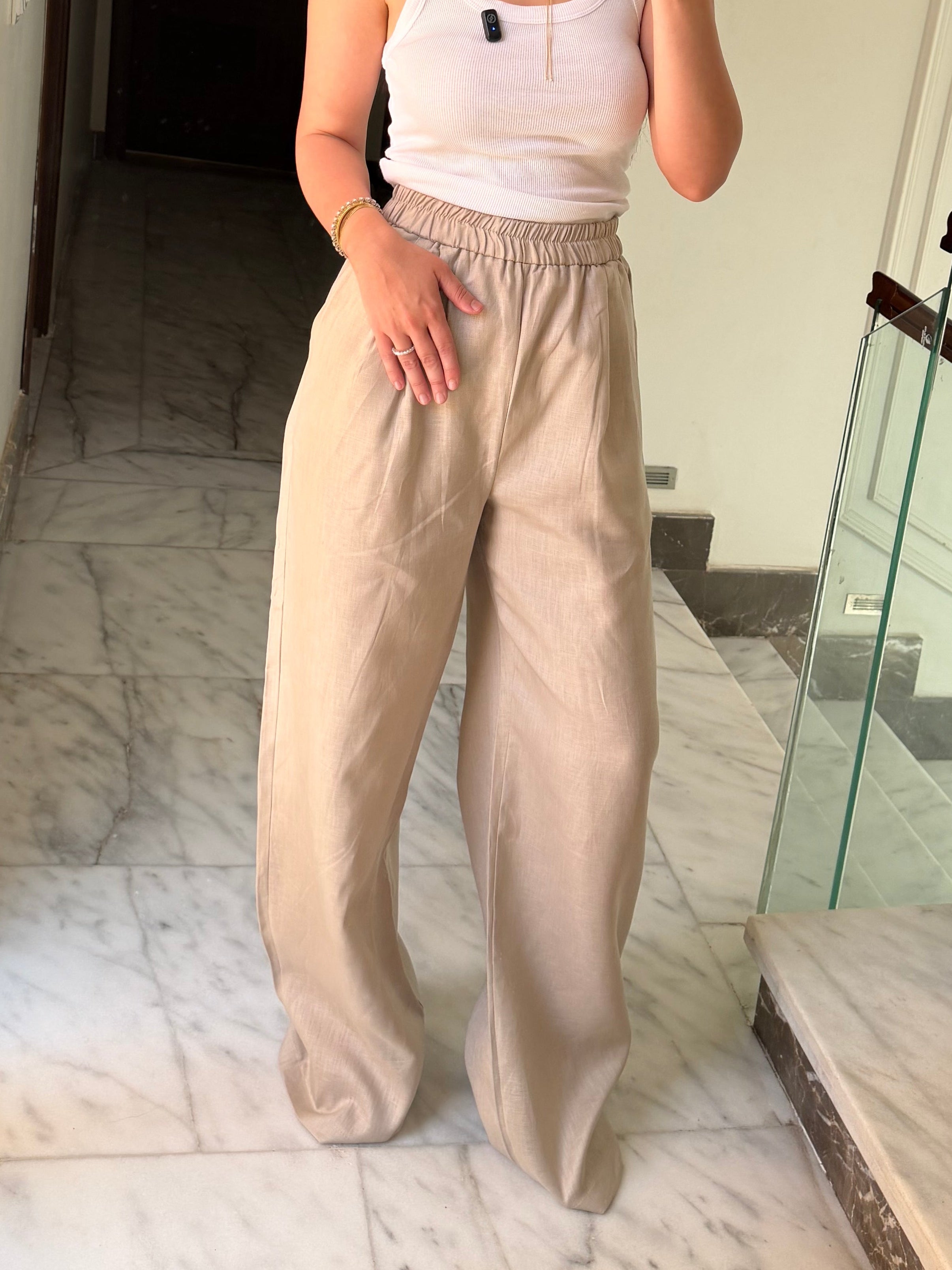 The Dahlia Beige Pants (only)