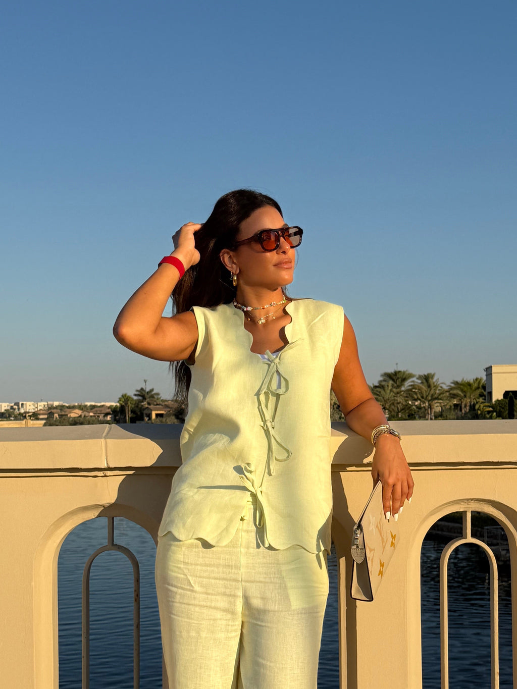 Butter Yellow Wave Vest Only