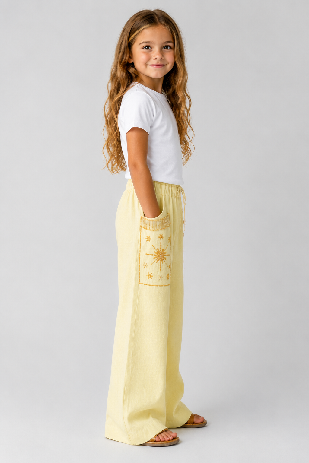 The Kids Nomad Pants (only) in Butter Yellow
