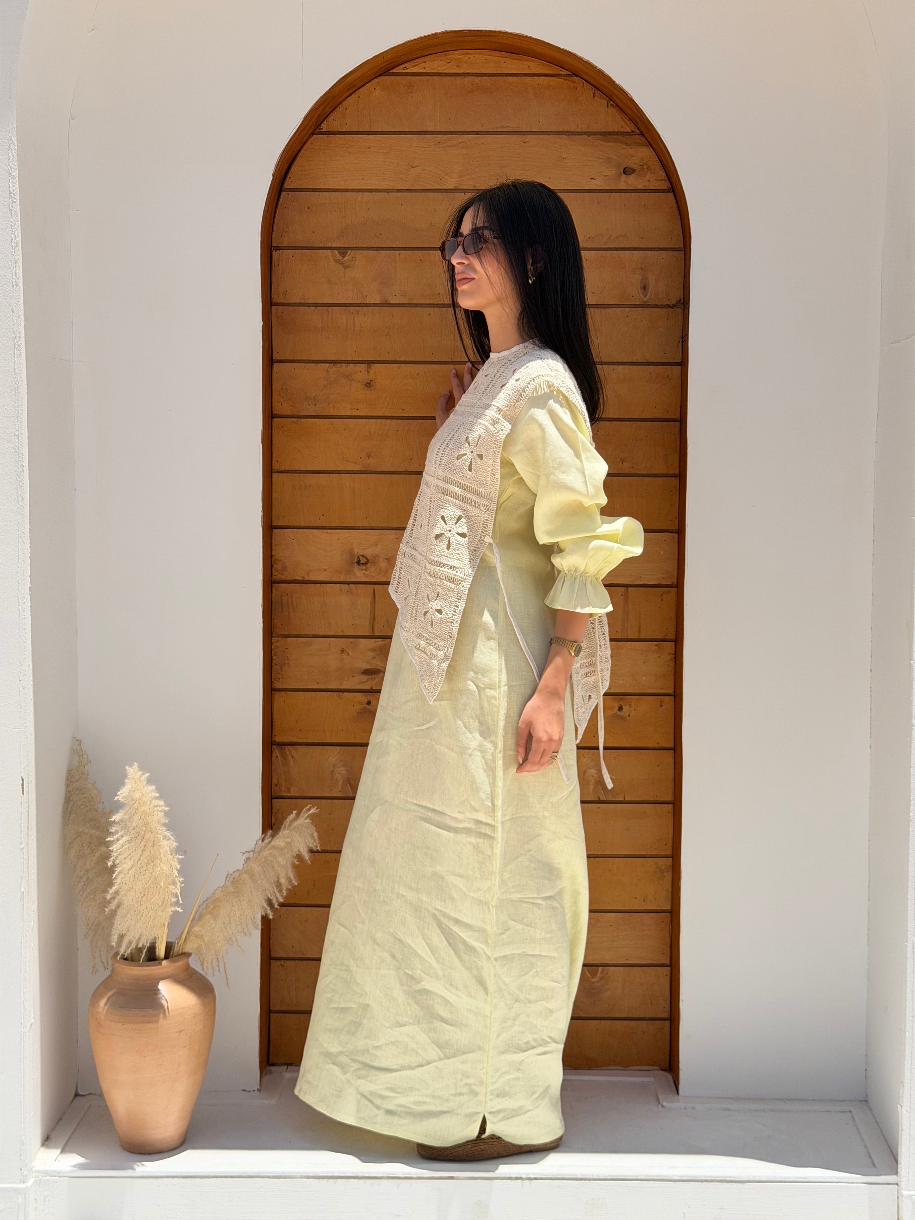 The Aurelia Dress in Butter Yellow