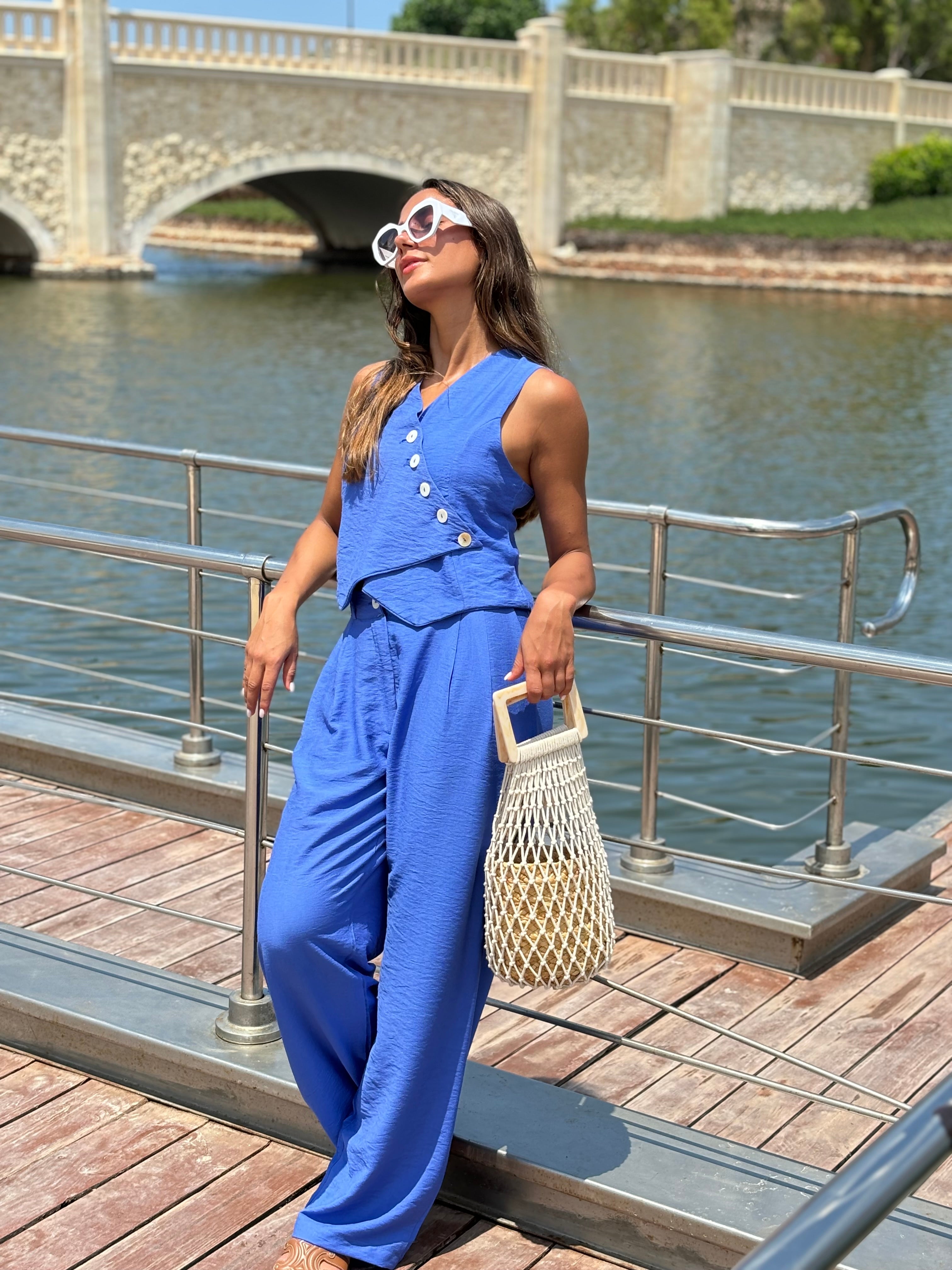 Lush Linen Set (Blue)