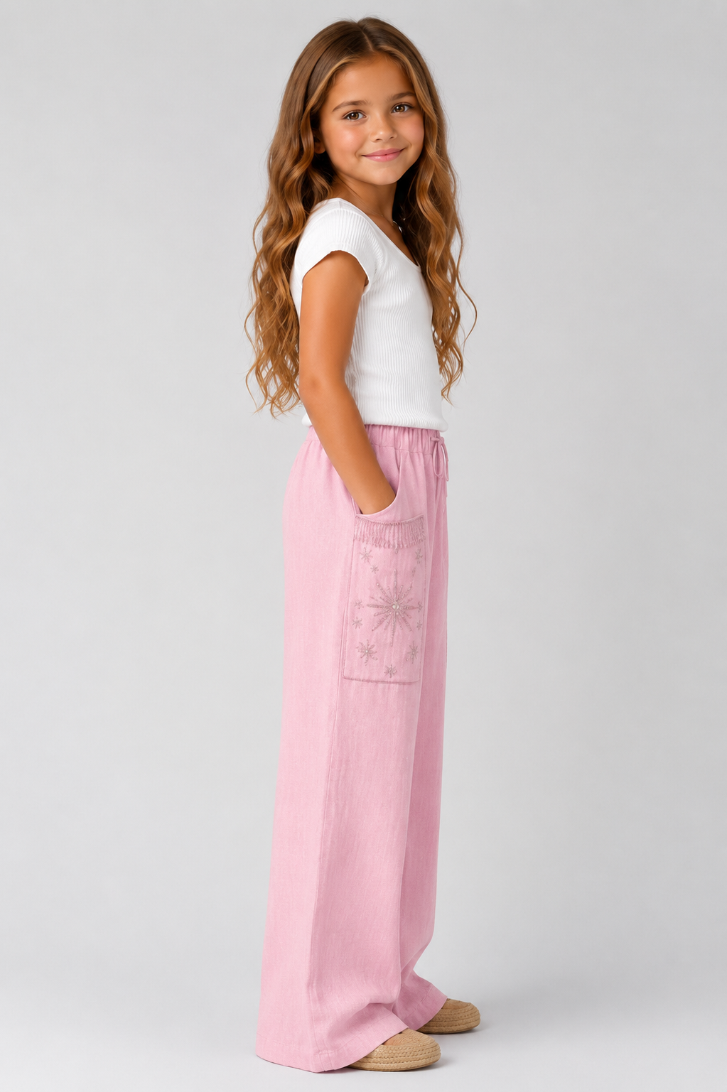 The Kids Nomad Pants (only) in Soft Pink