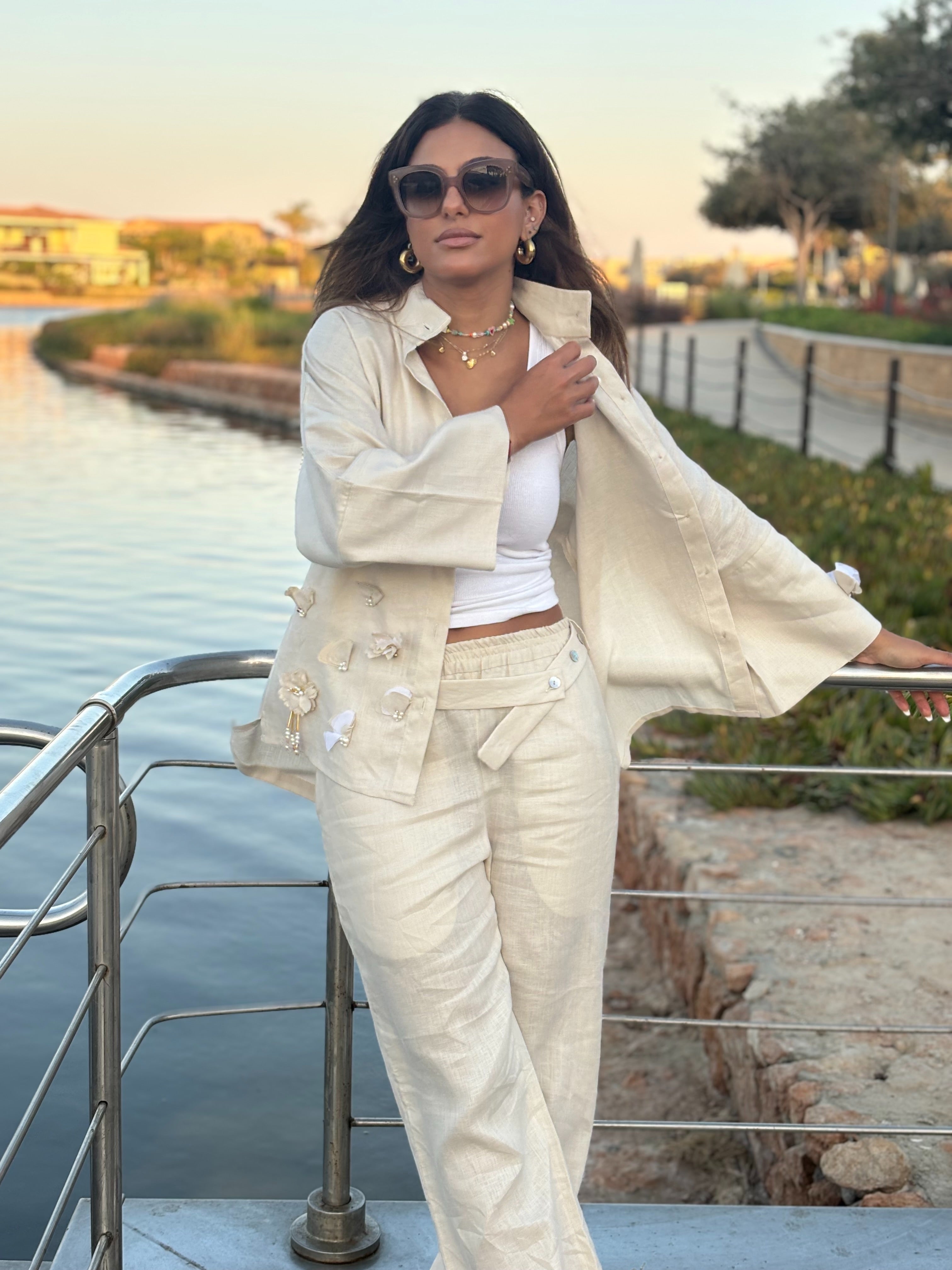 Beige Roses Kimono Only