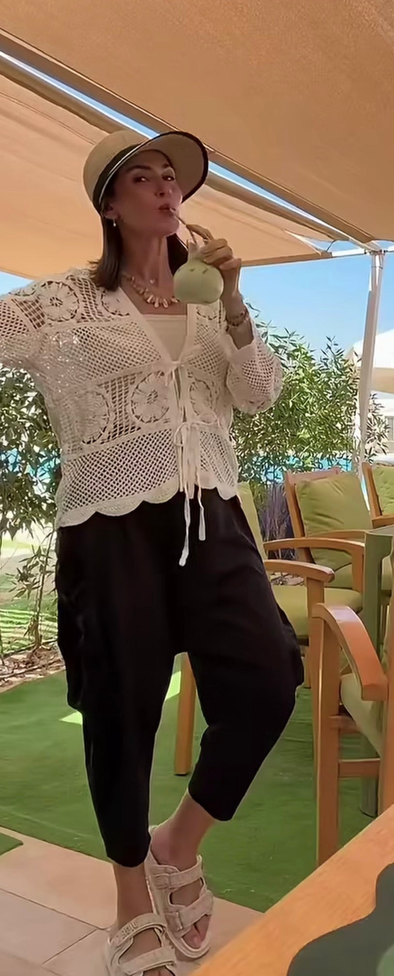 White Crochet Cardigan