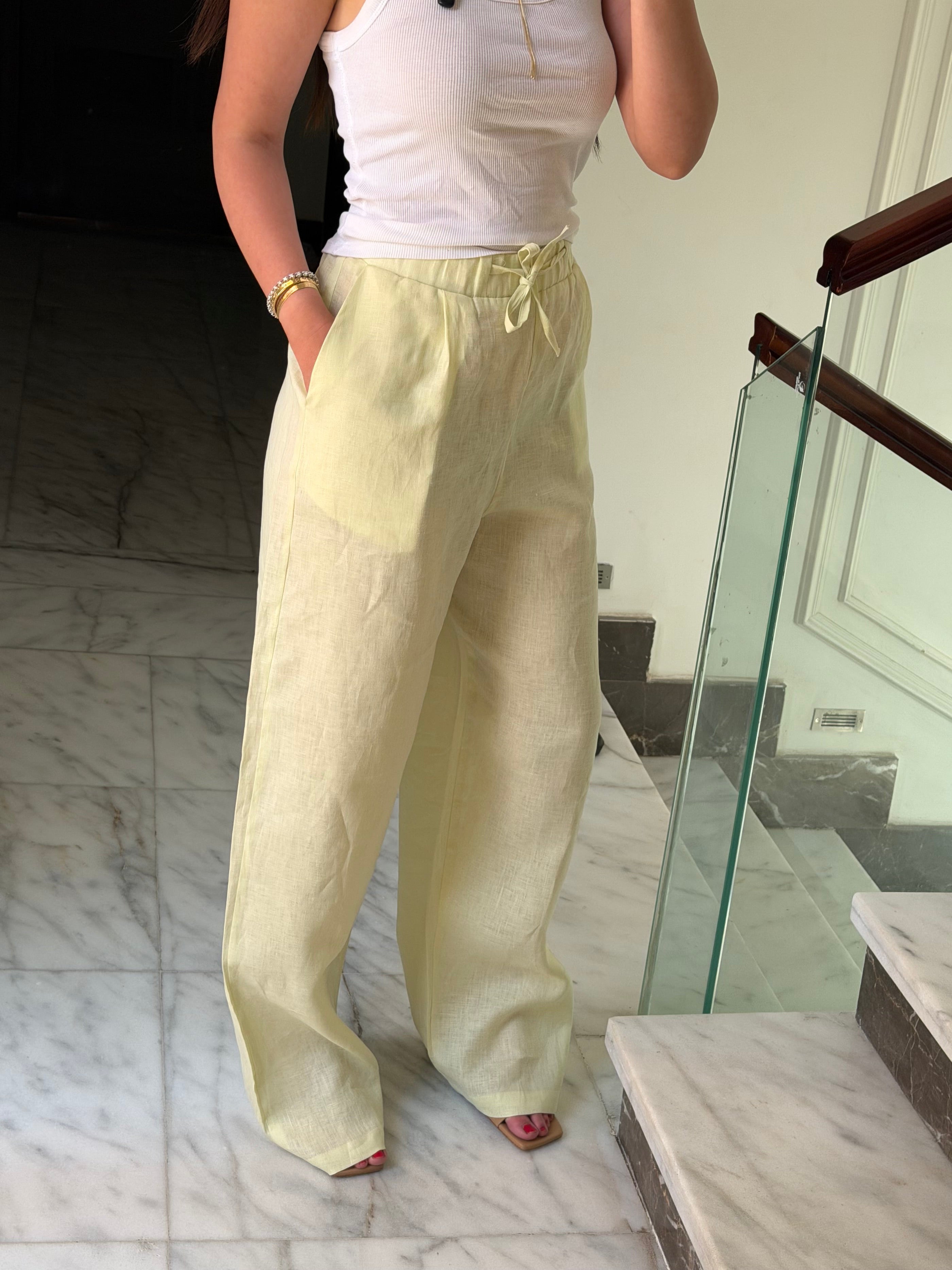 The Dahlia Butter Yellow Pants (only)
