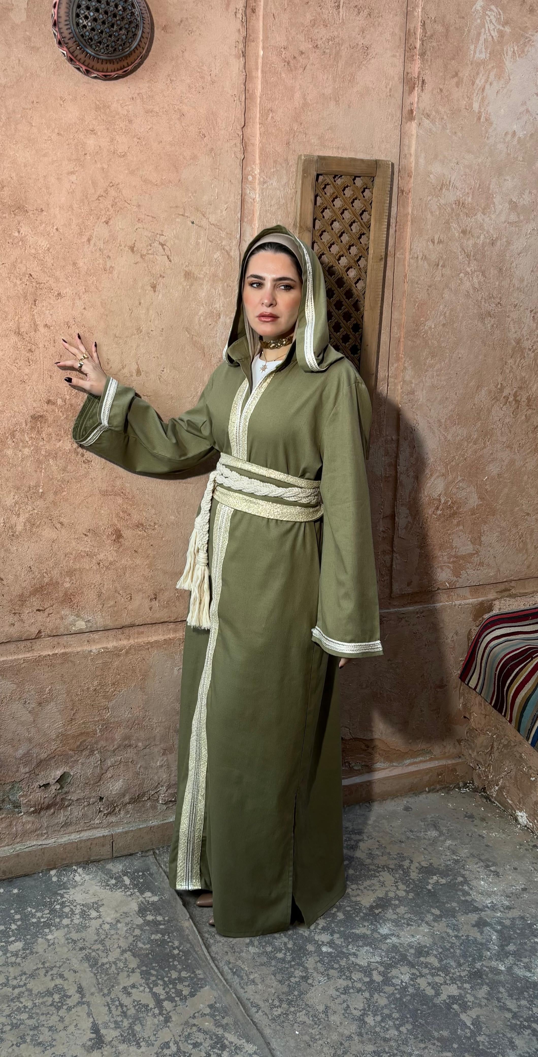 Olive Moroccan Abaya