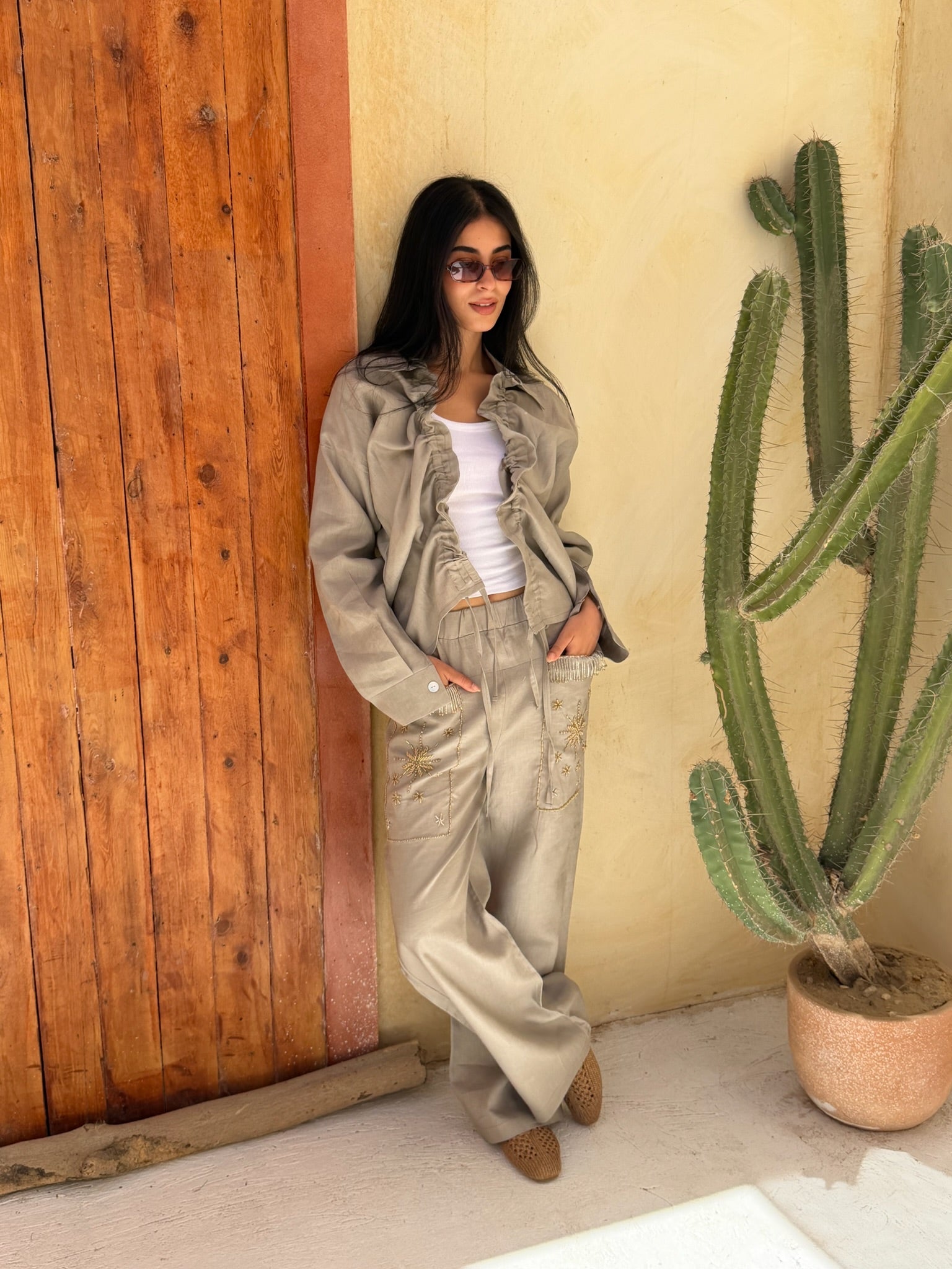 The Nomad Top (only) in Taupe