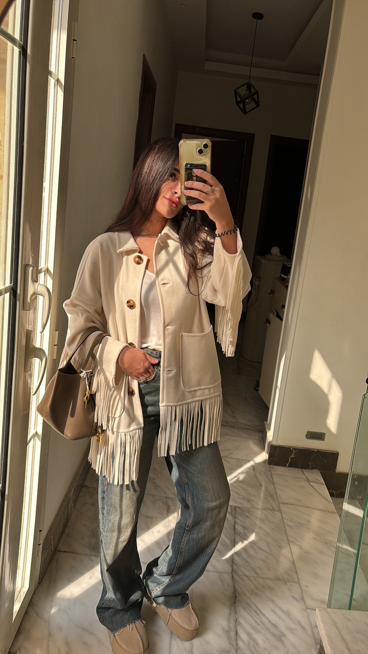 Ivory Fringe Jacket