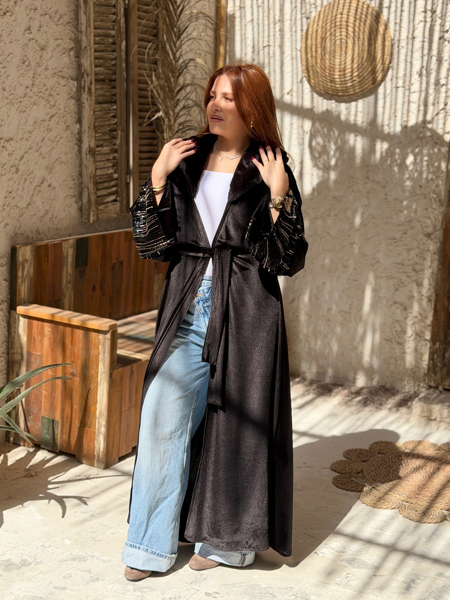 Rimal Kaftan with Fur