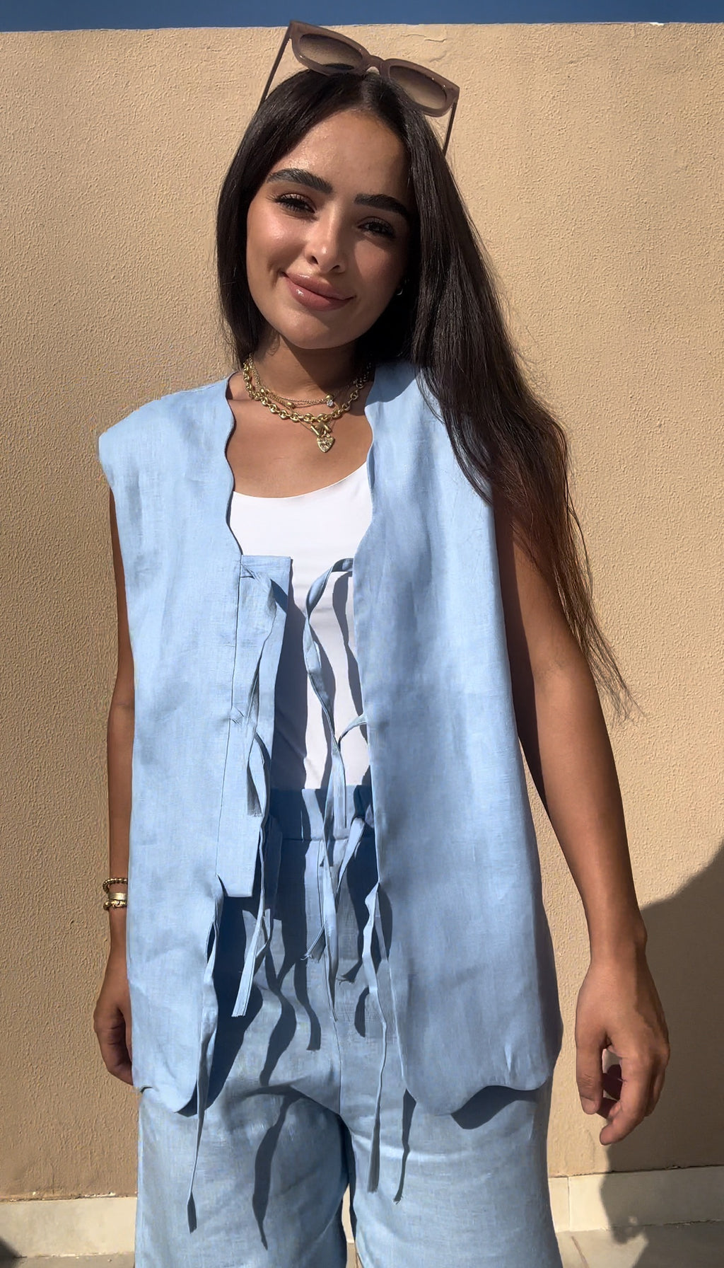 Baby Blue Wave Vest Only