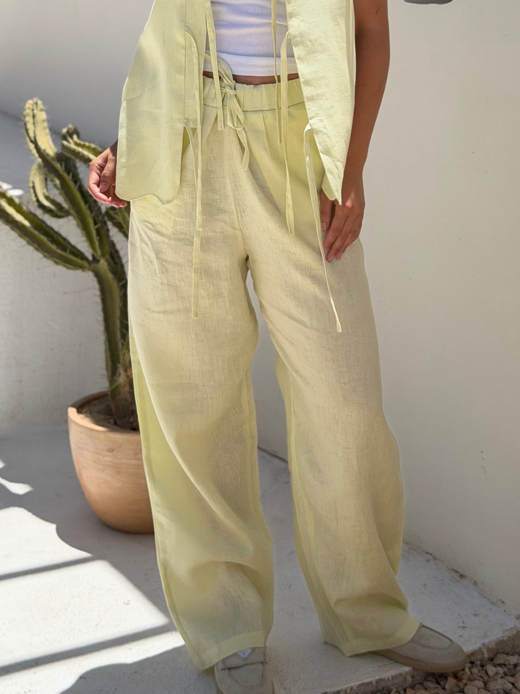 The Dahlia Butter Yellow Pants (only)