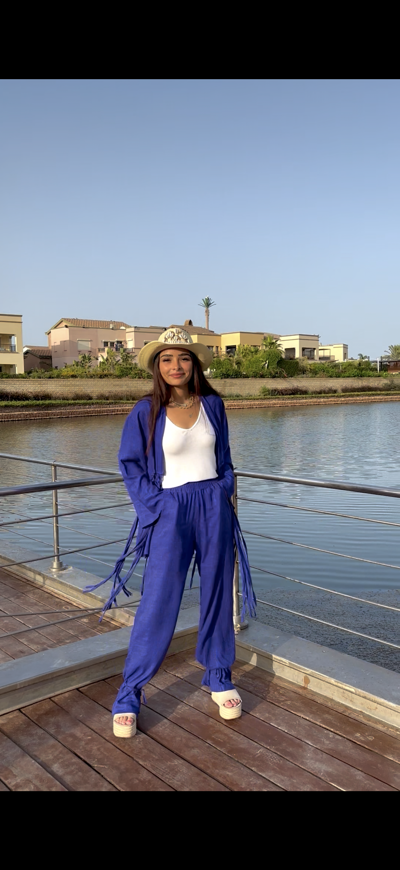 Ribbons Linen Set (Blue)