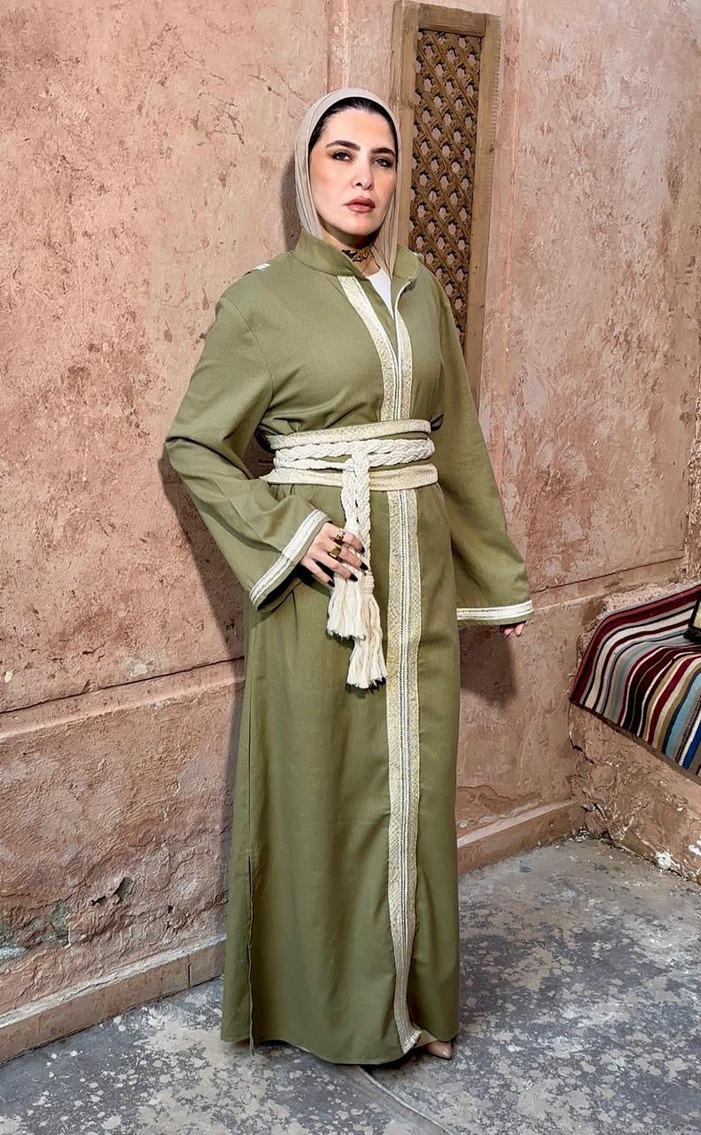 Olive Moroccan Abaya