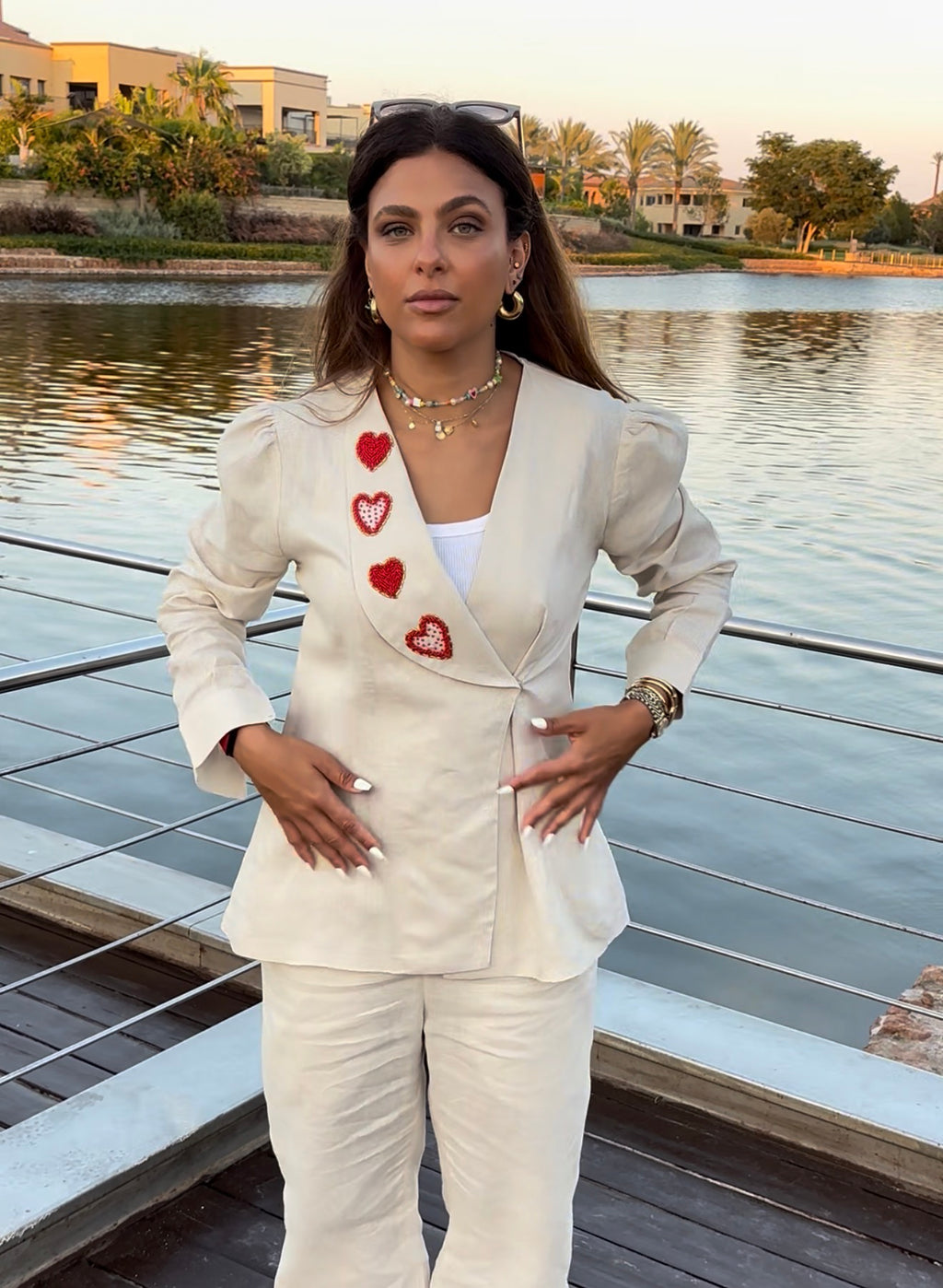 Hearts Wrap Blouse