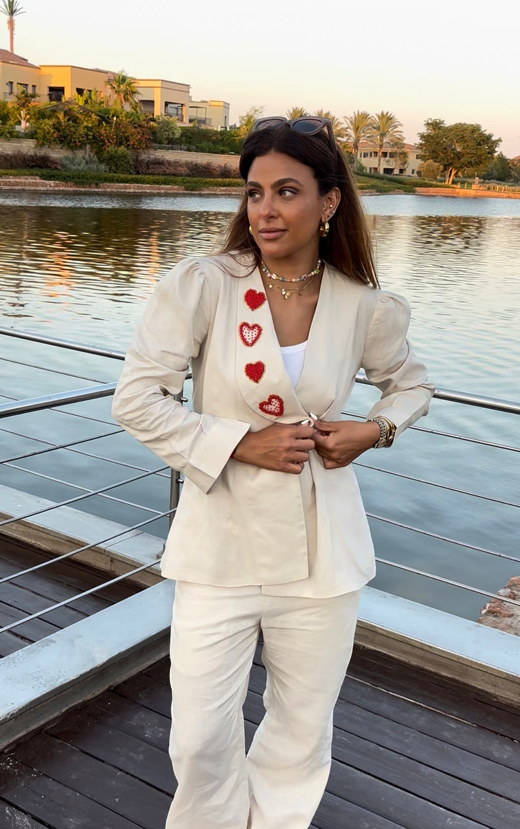 Hearts Wrap Blouse