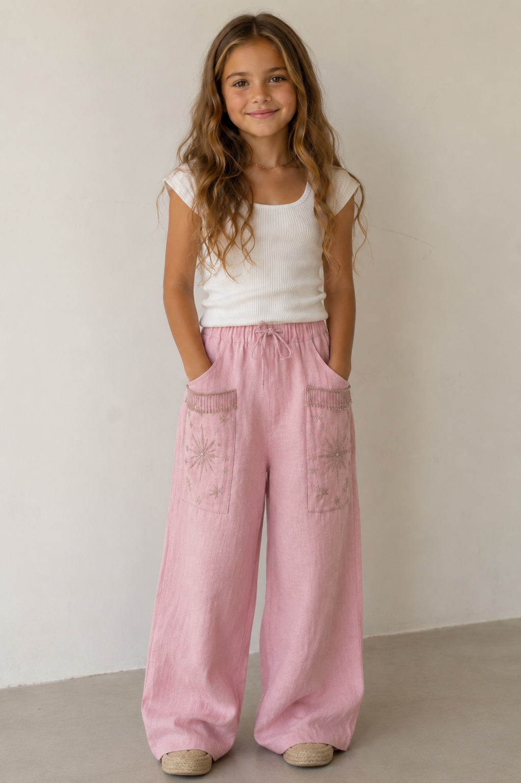 The Kids Nomad Pants (only) in Soft Pink