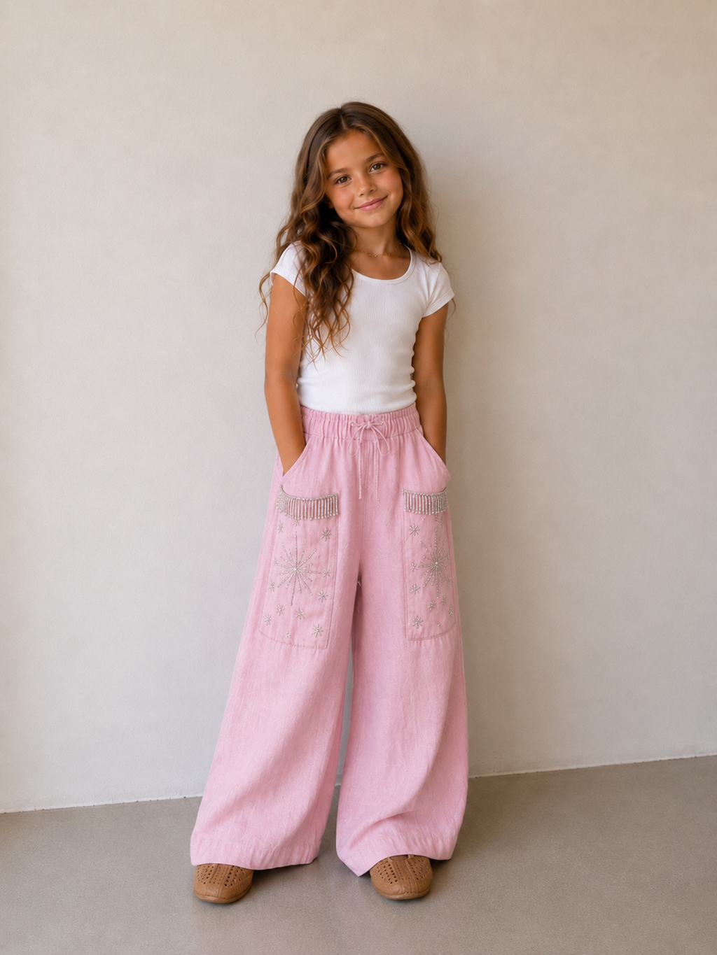 The Kids Nomad Pants (only) in Soft Pink