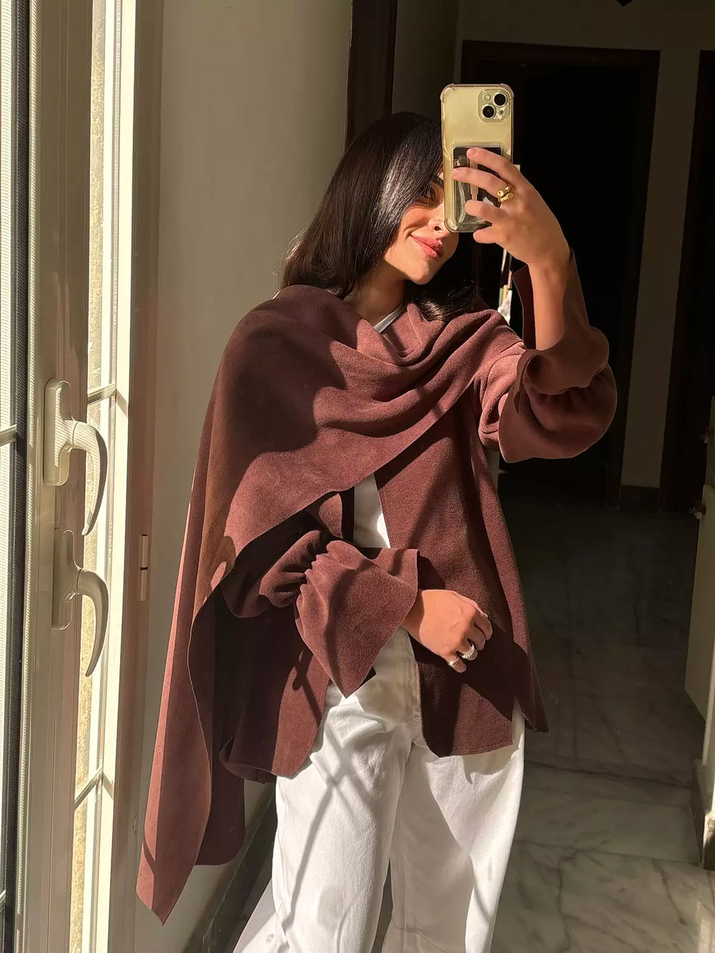 Mocha Scarf Jacket