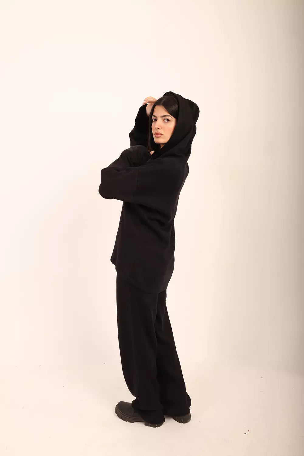 Furline Black Knit Set