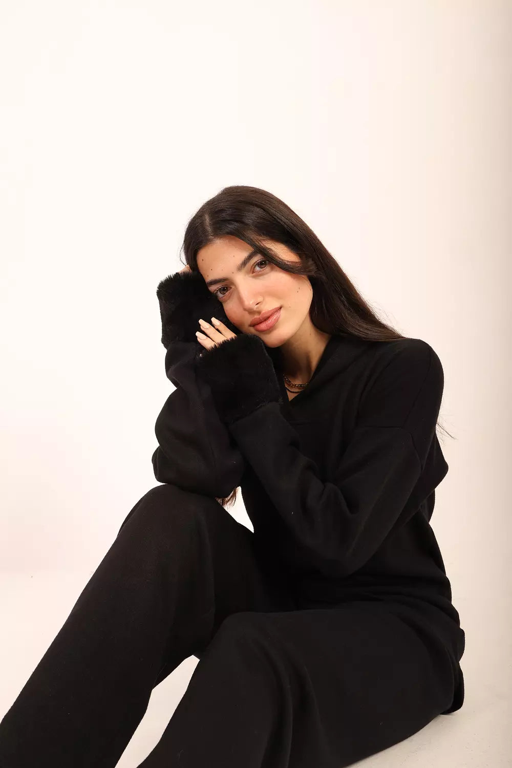 Furline Black Knit Set